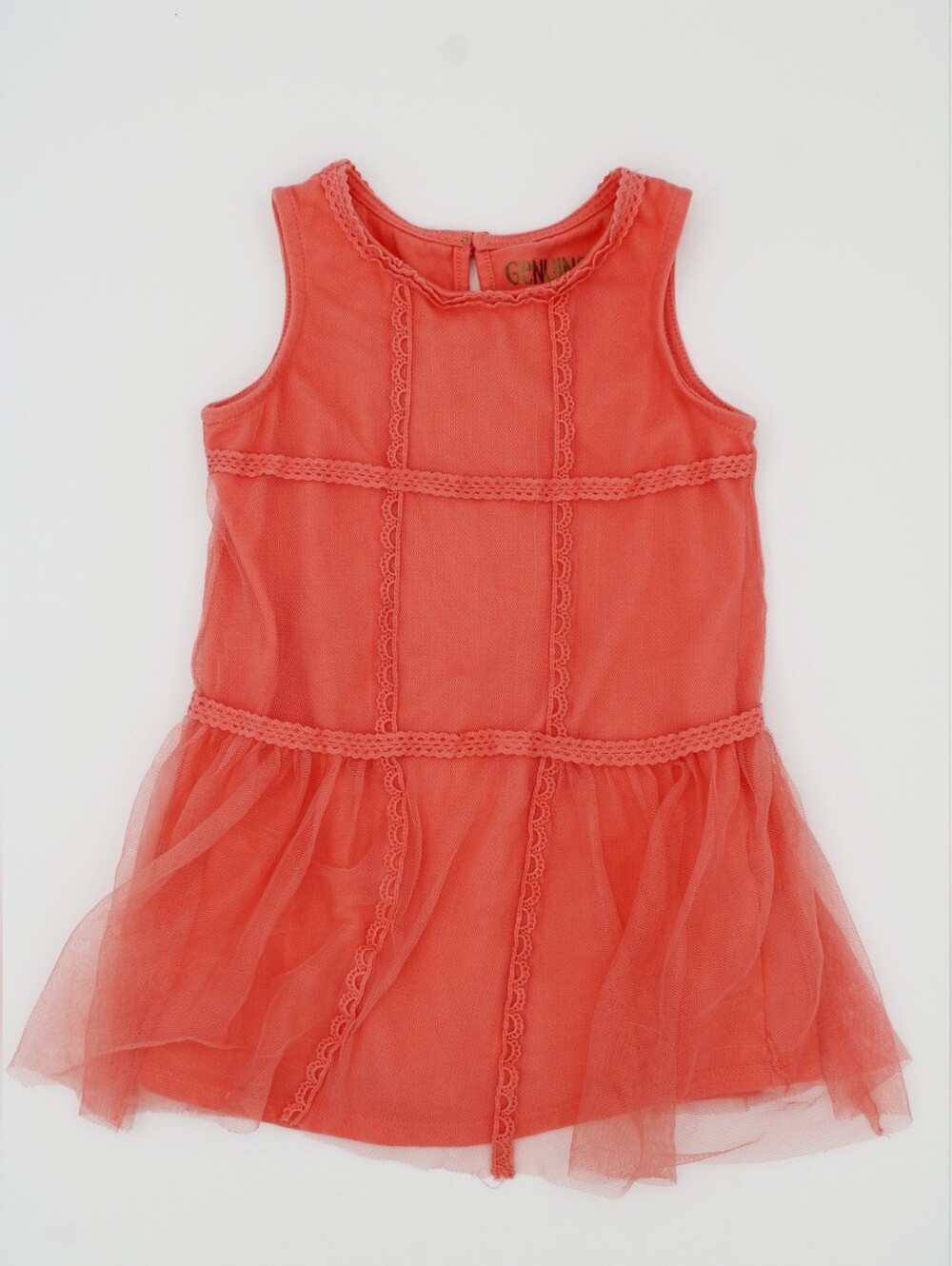 Genuine Kids OshKosh Coral Tulle Dress Size 2T